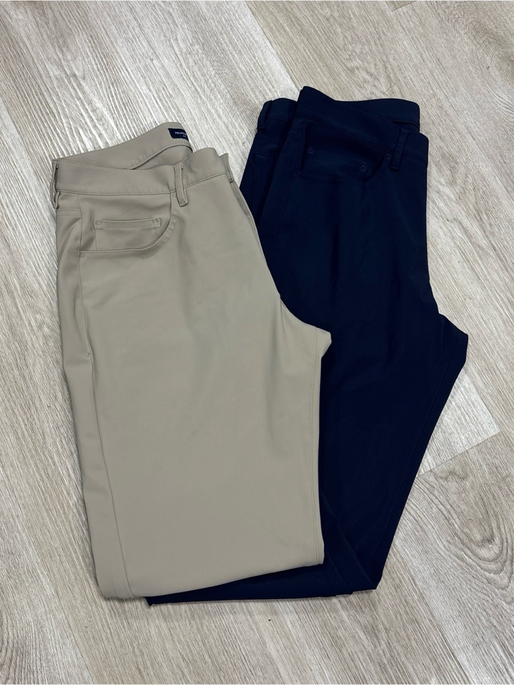 Lot of 2 Proper Cloth Milano Performance Knit Pants Mens 32x29 Slim Stretch